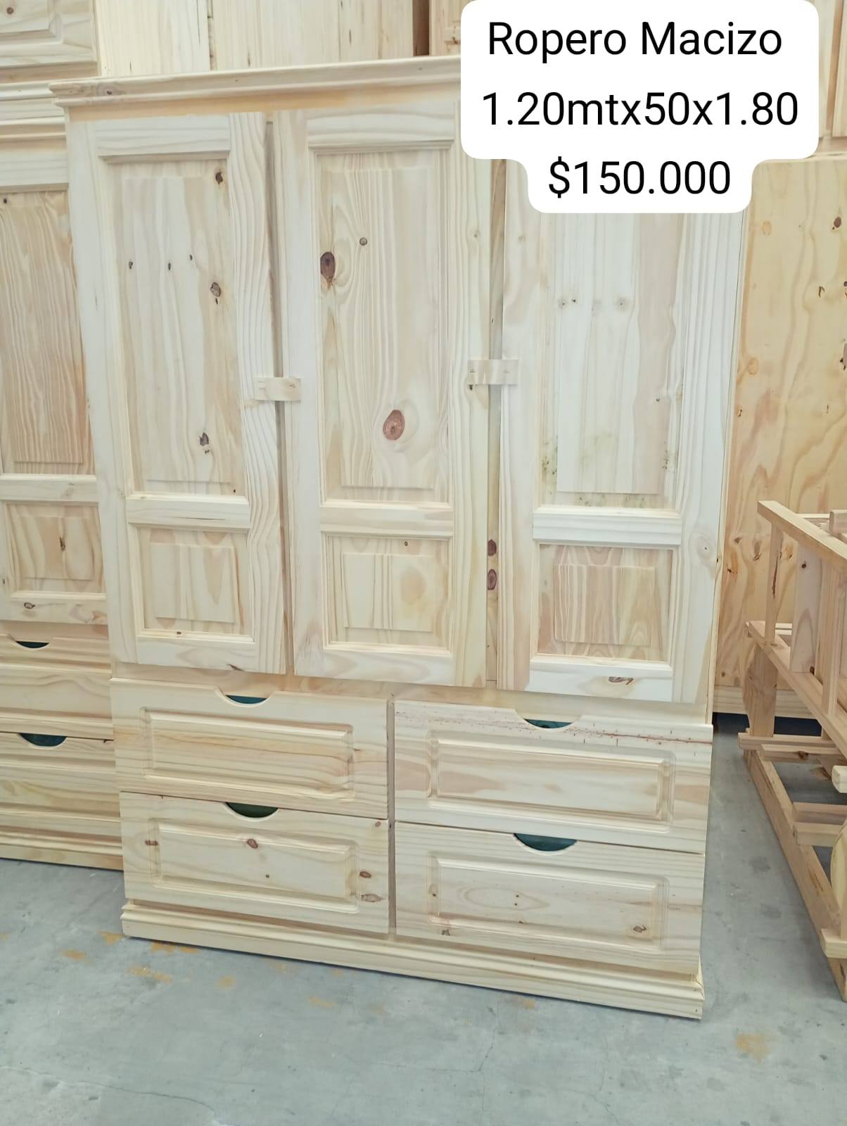 VENDEMOS MUEBLES DE PINO !! ROPEROS TODAS LAS MEDIDAS - Imagen 2