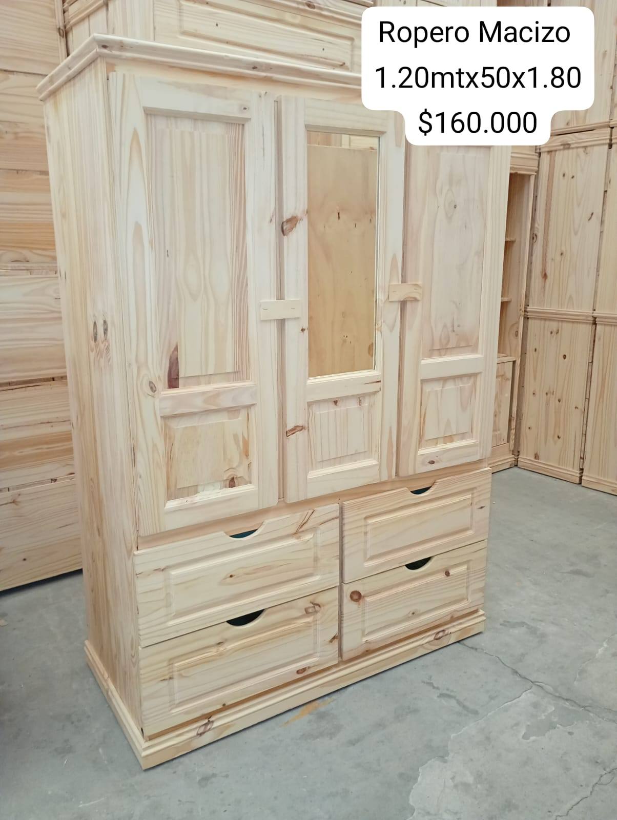 VENDEMOS MUEBLES DE PINO !! ROPEROS TODAS LAS MEDIDAS - Imagen 3